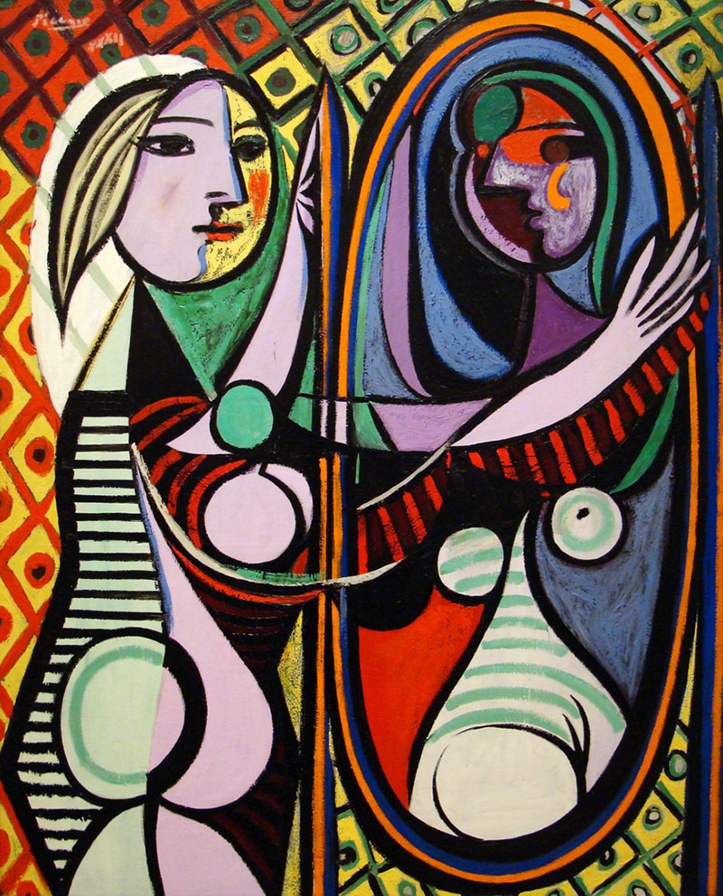 How to Paint Girl Before A Mirror by Pablo Picasso