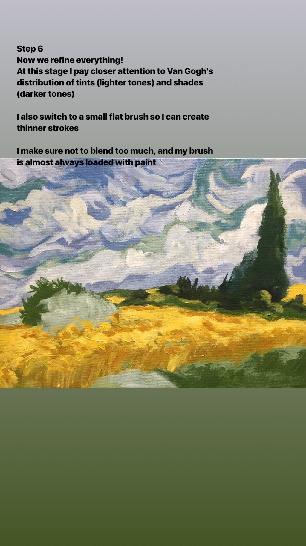 How To Paint Wheatfield With Cypresses By Vincent Van Gogh Classe Petit Social Painting Art Classes For Kids