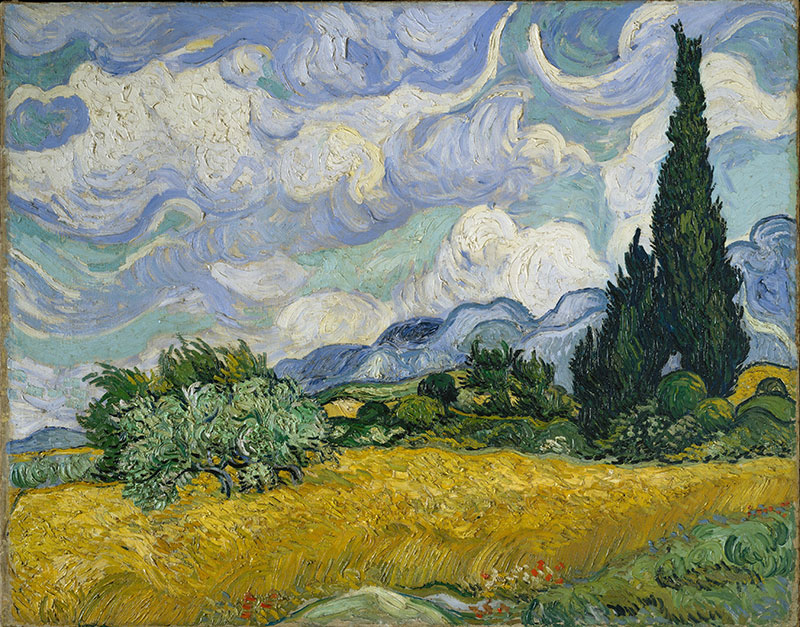 How to Paint Wheatfield with Cypresses by Vincent Van Gogh