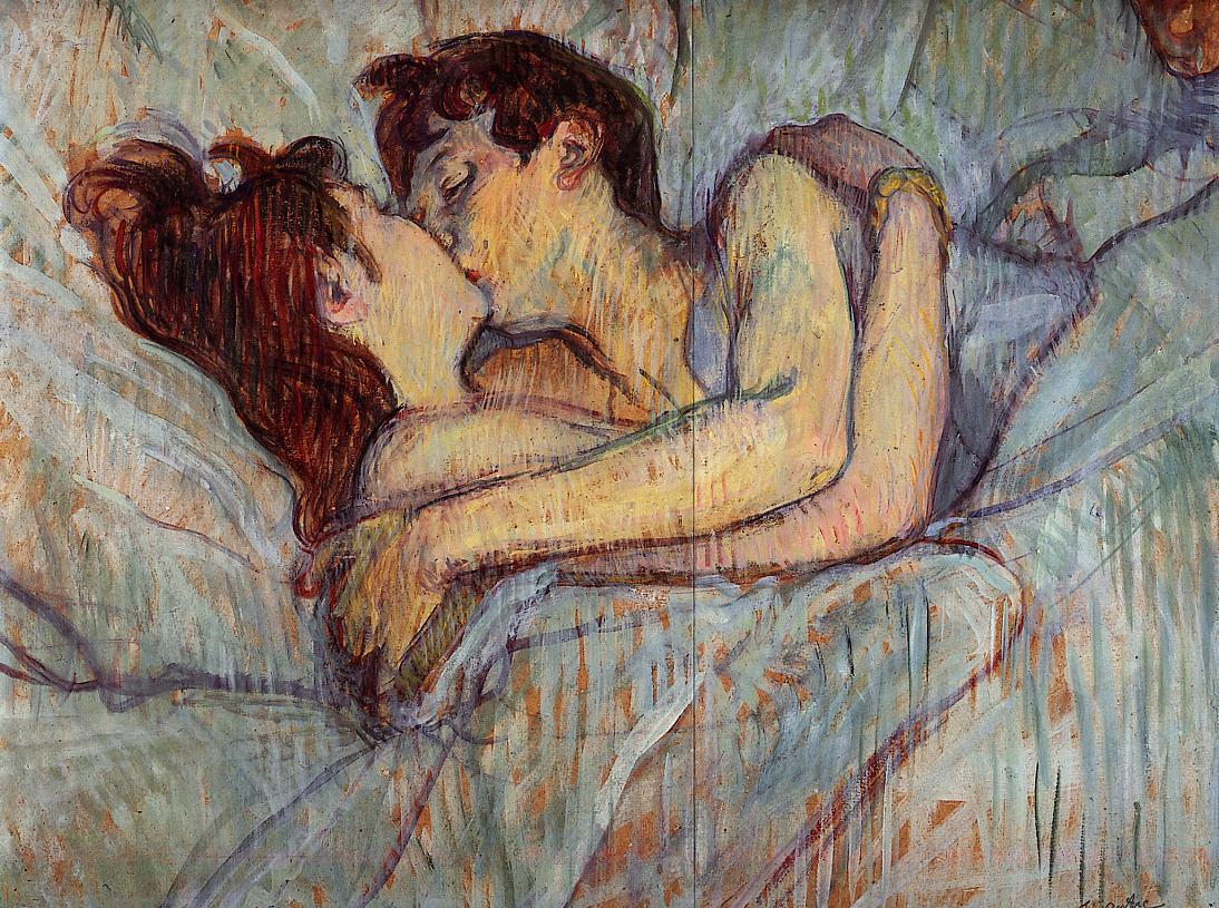 How to Paint In Bed, The Kiss by Henri de Toulouse-Lautrec